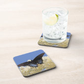 Botervlieg op witte bloemen onderzetter (Rechterzijde)