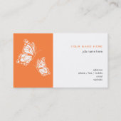 Botervlieg Oranje en wit elegant, eenvoudig Visitekaartje (Achterkant)