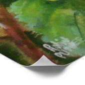 Botervlieg over zonnebloemen poster (Hoek)