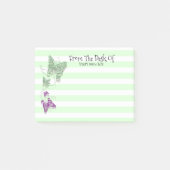 Botervlieg paarse groene natuur insecten vrouwenvr post-it® notes (Voorkant)