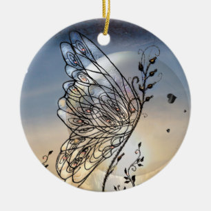 Botervlieg stijgt! keramisch ornament