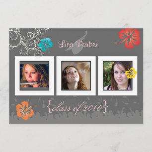 Botervlieg/Swirls/tropische bloemen foto's Kaart