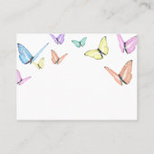 Botervlieg weet hoeveel Baby shower er speelt Visitekaartje (Achterkant)