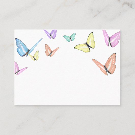 Botervlieg weet hoeveel Baby shower er speelt Visitekaartje (Achterkant)