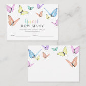 Botervlieg weet hoeveel Baby shower er speelt Visitekaartje (Voorkant / Achterkant)