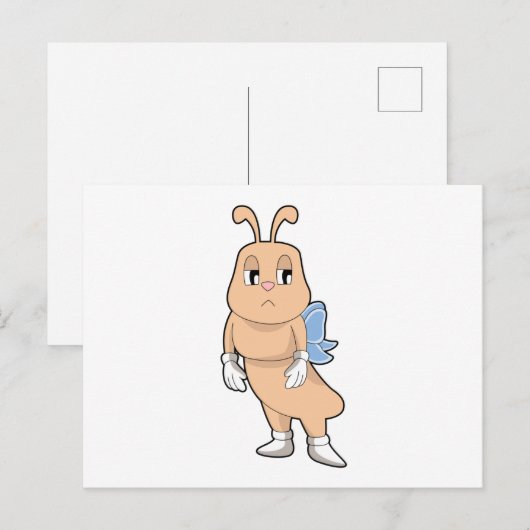 Botervlieg zonder vleugels briefkaart (Voorkant / Achterkant)