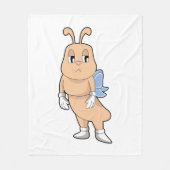 Botervlieg zonder vleugels fleece deken (Voorkant)