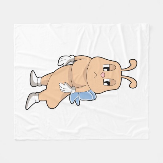 Botervlieg zonder vleugels fleece deken (Voorkant (Horizontaal))