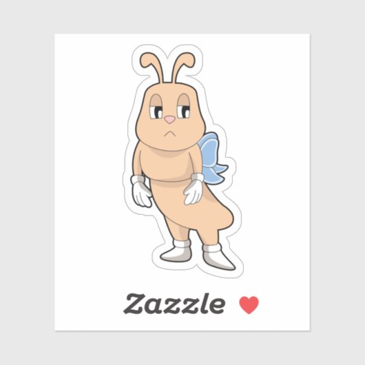 Botervlieg zonder vleugels sticker (Vel)