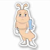 Botervlieg zonder vleugels sticker (Voorkant)