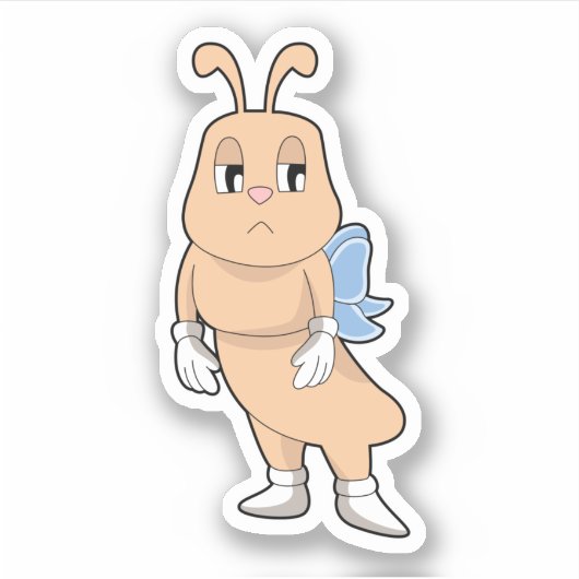 Botervlieg zonder vleugels sticker (Voorkant)