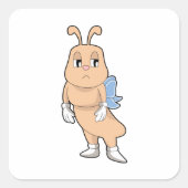 Botervlieg zonder vleugels vierkante sticker (Voorkant)