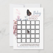 Botervliegbladeren, elegant Baby shower Bingo (Voorkant)