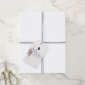 Botervliegbladeren, elegant Baby shower Cadeaulabel (Met Touw)