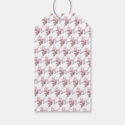 Botervliegbladeren, elegant Baby shower Cadeaulabel (Achterkant)