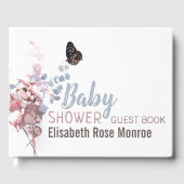 Botervliegbladeren, elegant Baby shower Gastenboek (Voorkant)