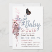 Botervliegbladeren, elegant Baby shower Kaart (Voorkant)