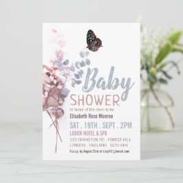 Botervliegbladeren, elegant Baby shower Kaart