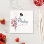 Botervliegbladeren, elegant Baby shower Servet (Insitu)