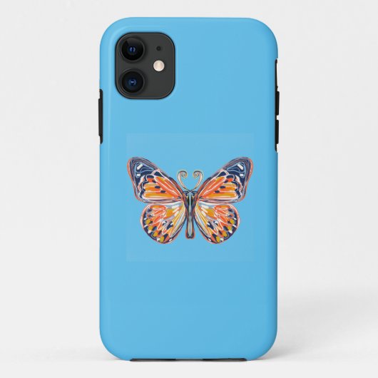 Botervliegblauw Case-Mate iPhone Case (Achterkant)