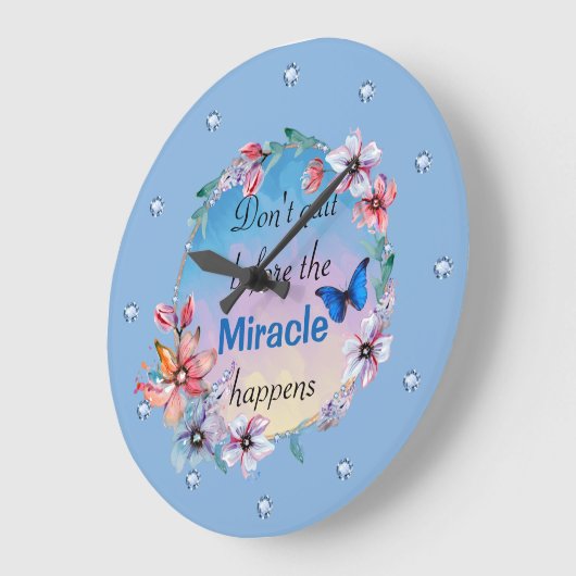 Botervliegblauwe natuur inspirerend citaat grote klok (Hoek)