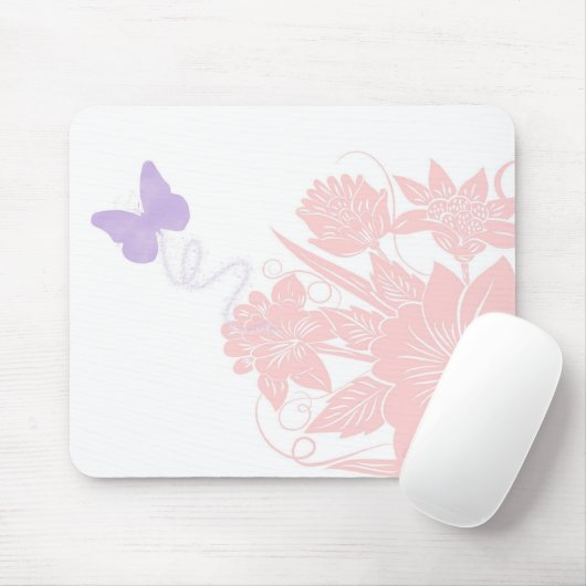 Botervliegbloemen mousepad muismat (Met muis)