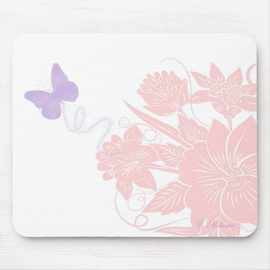 Botervliegbloemen mousepad muismat (Voorkant)