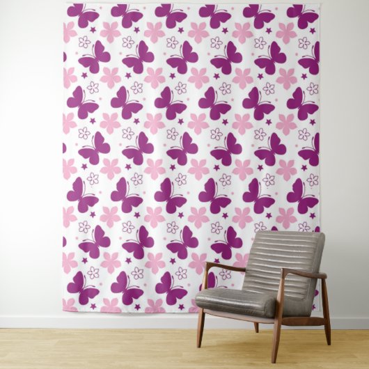 Botervliegen Bosbouw Wandkleed (In situ)