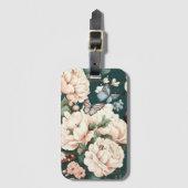 Botervliegen en bloemen bagagelabel (Voorkant (verticaal))