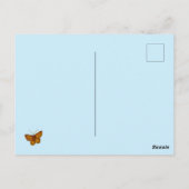 Botervliegen en bloemen briefkaart (Achterkant)