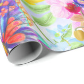 Botervliegen en bloemen cadeaupapier (Rol Hoek)