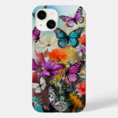 Botervliegen en bloemen Case-Mate iPhone case (Achterkant)