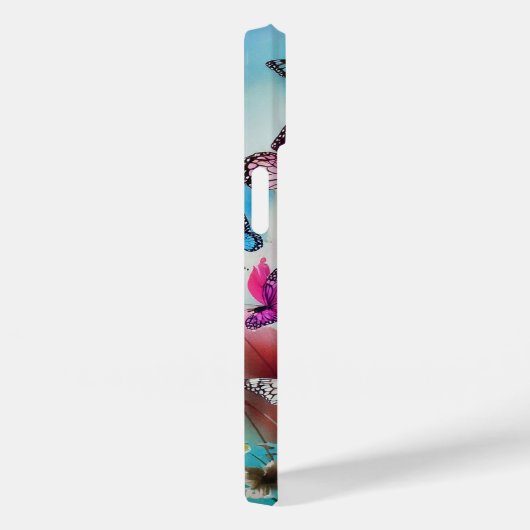 Botervliegen en bloemen Case-Mate iPhone case (Achterkant / Rechts)