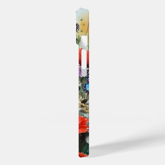 Botervliegen en bloemen Case-Mate iPhone case (Achterkant / Links)