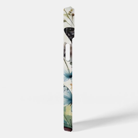 Botervliegen en bloemen Case-Mate iPhone case (Achterkant / Rechts)