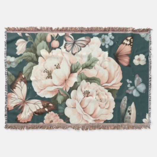 Botervliegen en bloemen deken (Voorkant)