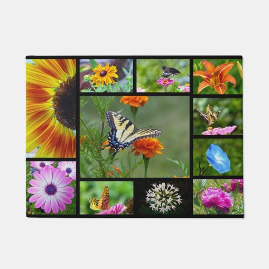 Botervliegen en bloemen deurmat (Voorkant)