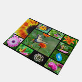 Botervliegen en bloemen deurmat (Schuin)