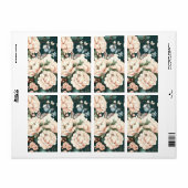 Botervliegen en bloemen etiket (Full Sheet)