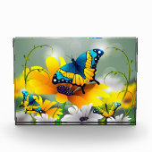 Botervliegen en bloemen fotoblokken (Voorkant)