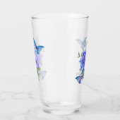 Botervliegen en bloemen glas (Rechts)
