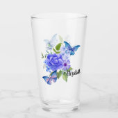 Botervliegen en bloemen glas (Voorkant)