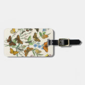 Botervliegen en bloemen Illustratie 1 Bagagelabel (Voorkant horizontaal)