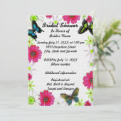 Botervliegen en bloemen in mozaïekVrijgezellenfees Kaart (Staand voorkant)