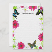 Botervliegen en bloemen in mozaïekVrijgezellenfees Kaart (Achterkant)