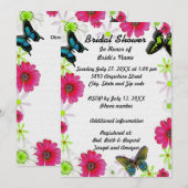 Botervliegen en bloemen in mozaïekVrijgezellenfees Kaart (Voorkant / Achterkant)