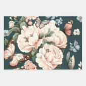 Botervliegen en bloemen inpakpapier vel (Voorkant 3)