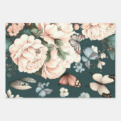 Botervliegen en bloemen inpakpapier vel (Voorkant 2)