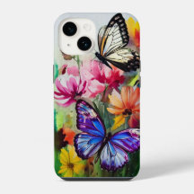 Botervliegen en bloemen