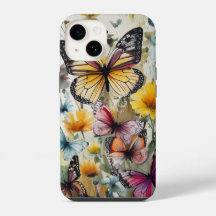 Botervliegen en bloemen